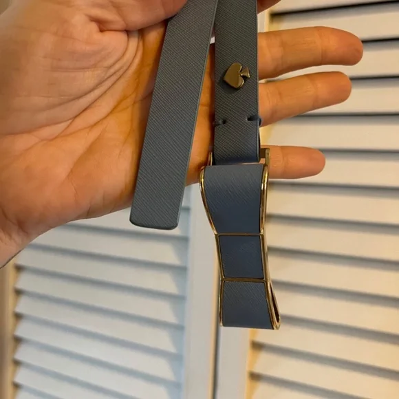 Kate Spade blue metal bow leather belt - Picture 5 of 5